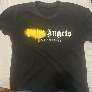 Palm Angels Black and Yellow Kids Shirt